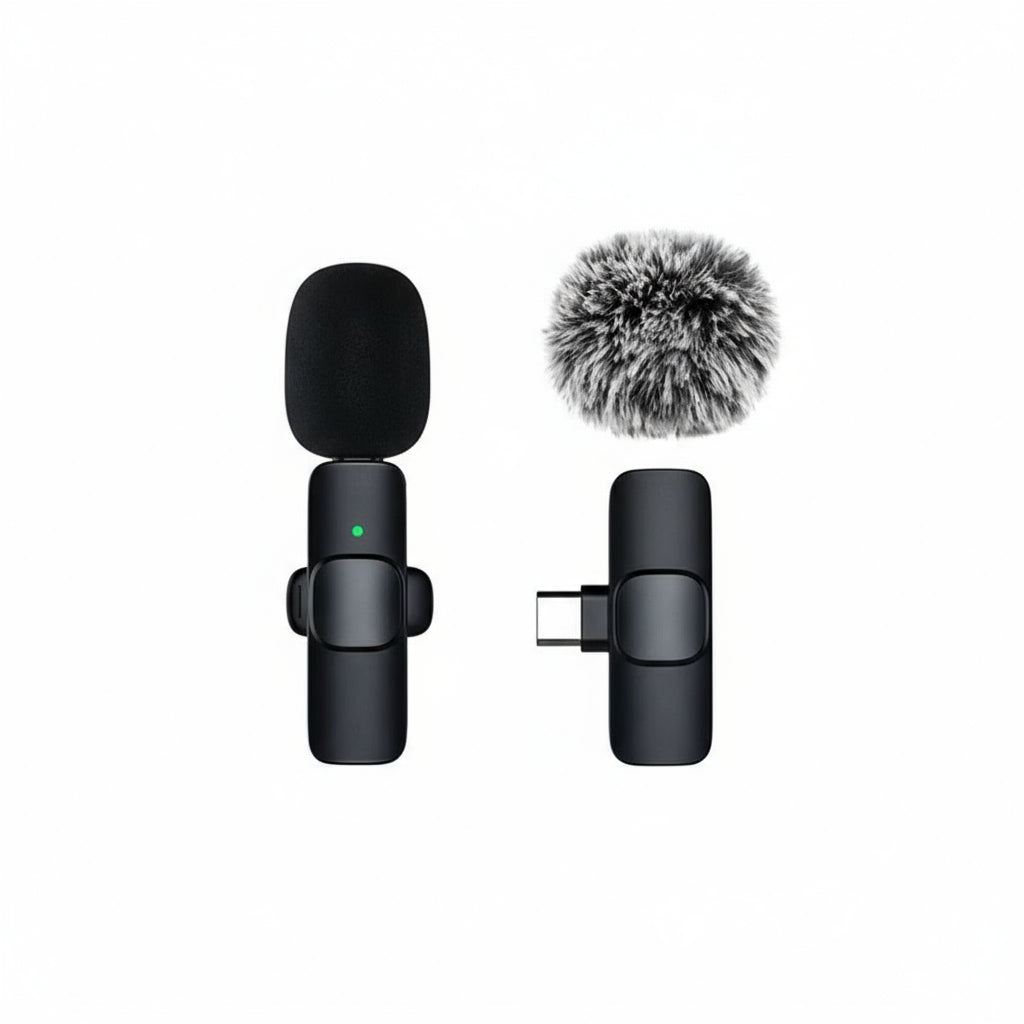 New Wireless Lavalier Microphone Portable Audio Video Recording Mini Microphone for Iphone Android PC Camera Live Gaming Phone