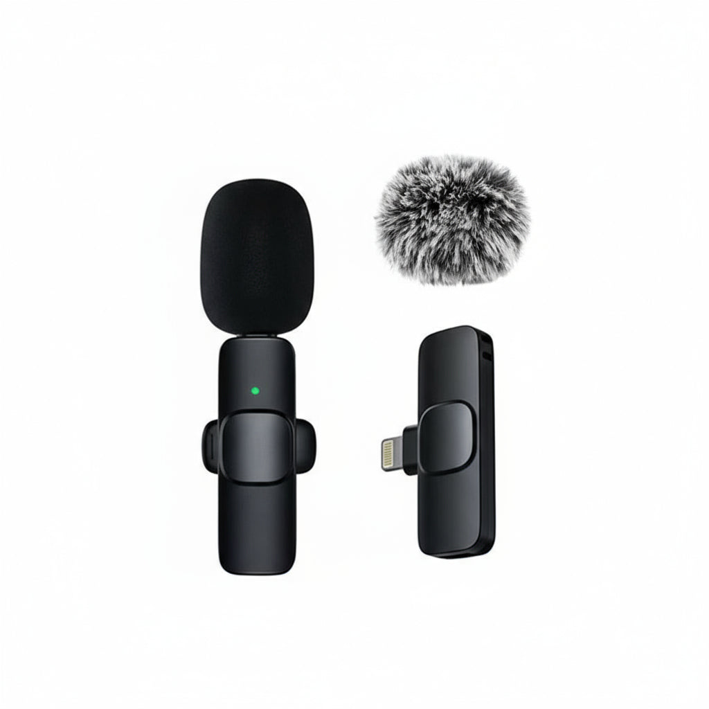 New Wireless Lavalier Microphone Portable Audio Video Recording Mini Microphone for Iphone Android PC Camera Live Gaming Phone