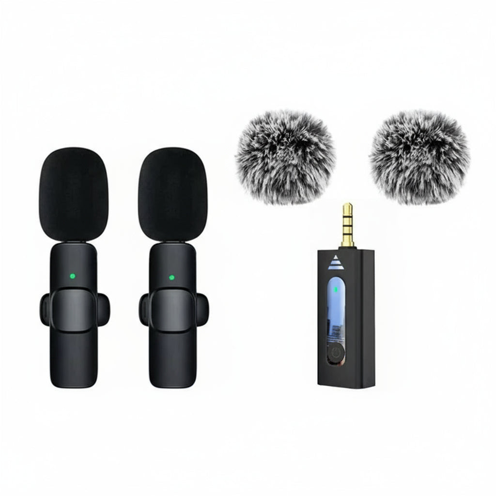 New Wireless Lavalier Microphone Portable Audio Video Recording Mini Microphone for Iphone Android PC Camera Live Gaming Phone