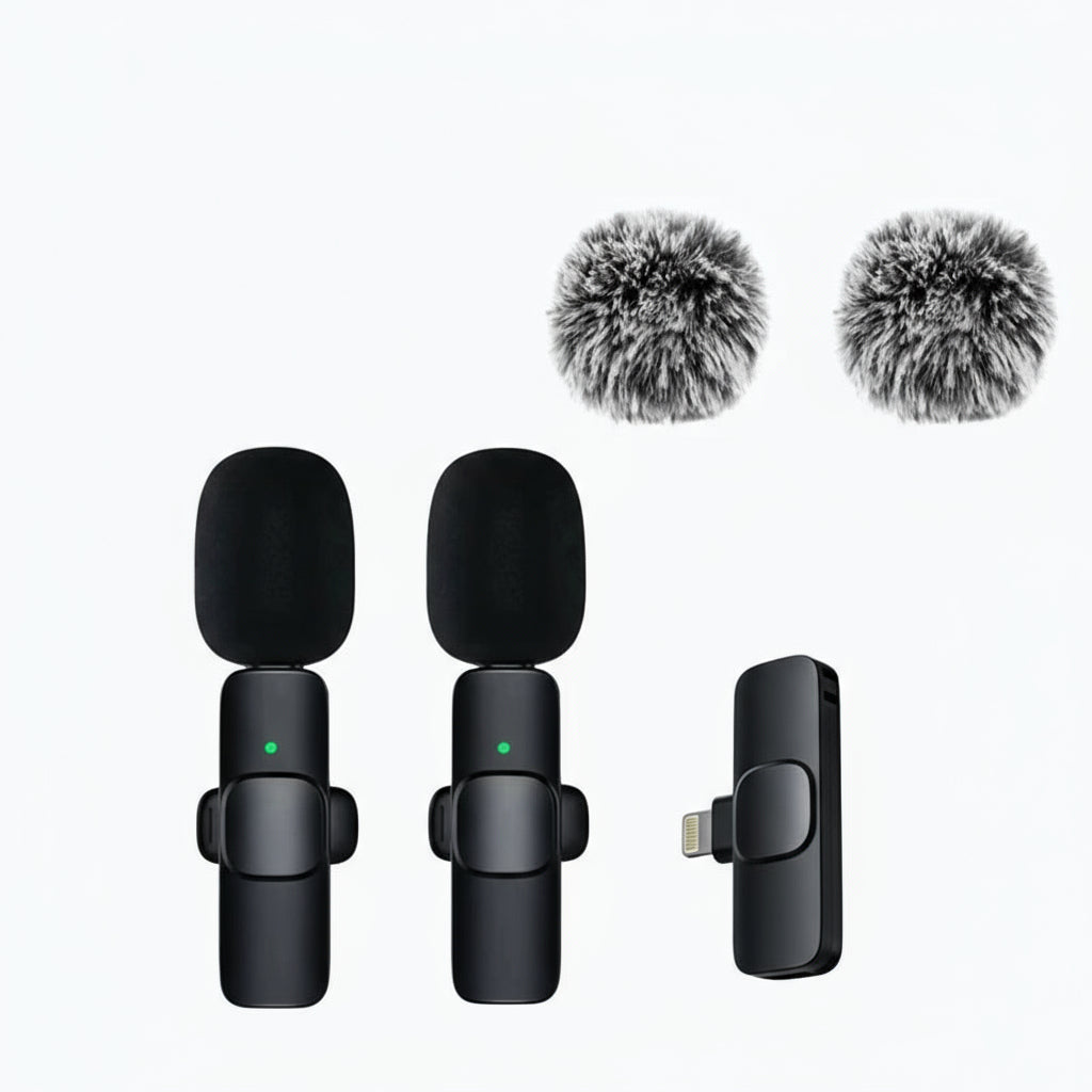 New Wireless Lavalier Microphone Portable Audio Video Recording Mini Microphone for Iphone Android PC Camera Live Gaming Phone