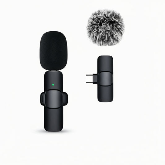 New Wireless Lavalier Microphone Portable Audio Video Recording Mini Microphone for Iphone Android PC Camera Live Gaming Phone