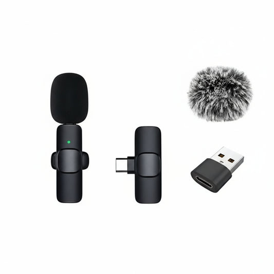 New Wireless Lavalier Microphone Portable Audio Video Recording Mini Microphone for Iphone Android PC Camera Live Gaming Phone